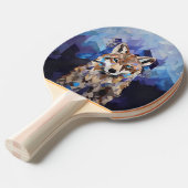 Geometrische Wolf Berg Tafeltennisbatje (Voorkant Gekanteld)