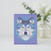 Geometrische wolf. briefkaart (Staand voorkant)