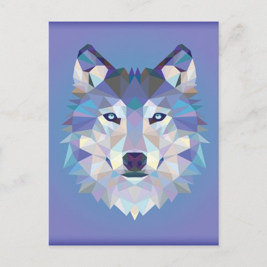 Geometrische wolf. briefkaart (Voorkant)