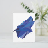 Geometrische wolf briefkaart (Staand voorkant)