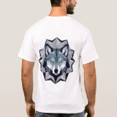 Geometrische Wolf Illustratie T-shirt (Achterkant)