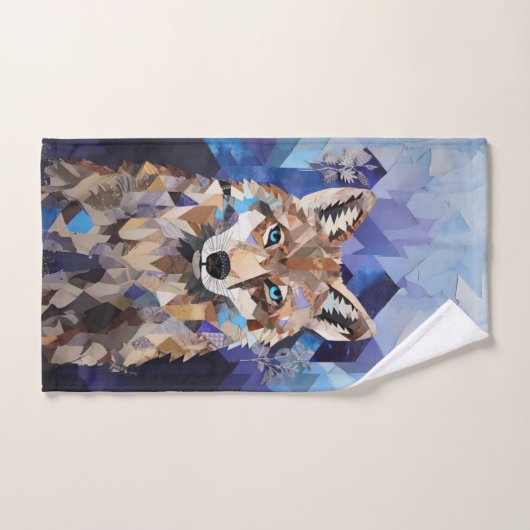 Geometrische Wolf Mountain Blanket Bad Handdoek (Handdoek)