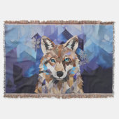 Geometrische Wolf Mountain Blanket Deken (Voorkant)