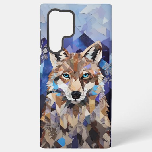 Geometrische Wolf Mountain Blanket Samsung Galaxy Hoesje (Achterkant)