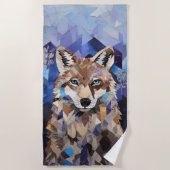Geometrische Wolf Mountain Blanket Strandlaken (Voorkant)
