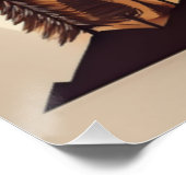 Geometrische Wolf Mountain Scene Design Perfect Poster (Hoek)