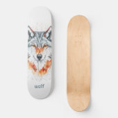 Geometrische wolf persoonlijk skateboard (Voorkant)