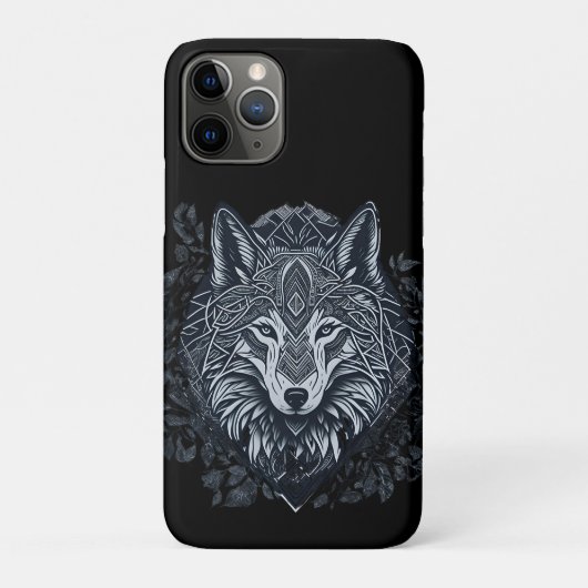 Geometrische Wolf Stam Noordse Kunst Case-Mate iPhone Case (Achterkant)