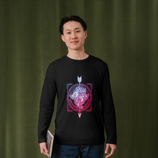 Geometrische wolf t-shirt