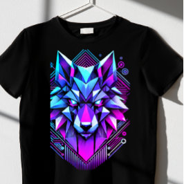 geometrische wolf t-shirt