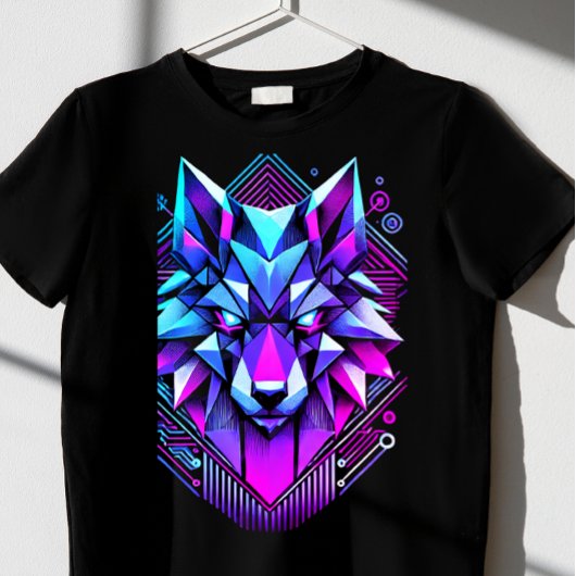 geometrische wolf t-shirt