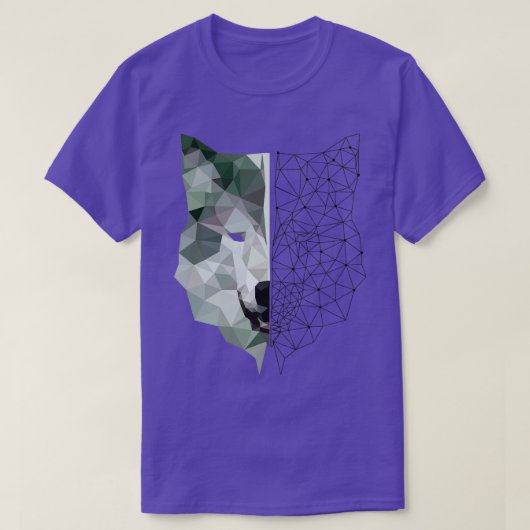 Geometrische wolf t-shirt (Design voorkant)