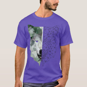 Geometrische wolf t-shirt