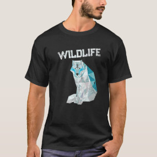 Geometrische wolf Wildlife Zoo Dieren Wilde Dier D T-shirt