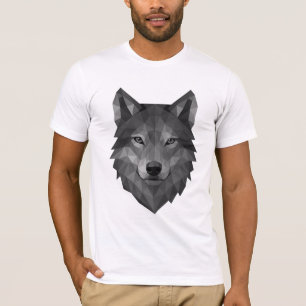 geometrische wolfkop Polygon kunst met Alpha sti T-shirt