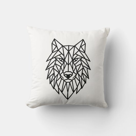 Geometrische wolfkussen kussen (Voorkant)