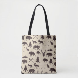 Geometrische Woodlanddieren | Dierlijke Canvas tas