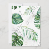 Geometrische woudbruiloft kaart (Achterkant)