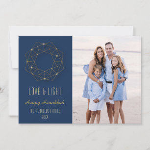 Geometrische Wreatfoto Feestdagenkaart