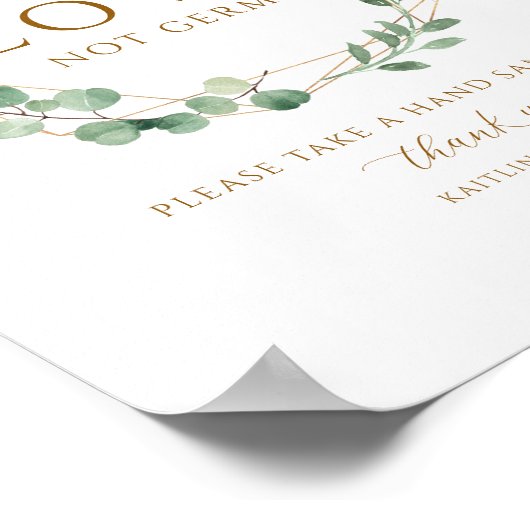 Geometrische Wreath Covid19 Sanitizer Sanitizing S Poster (Hoek)