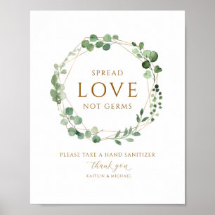 Geometrische Wreath Covid19 Sanitizer Sanitizing S Poster