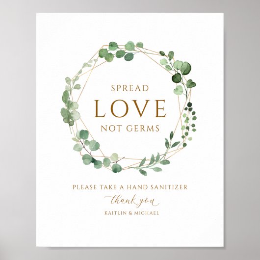 Geometrische Wreath Covid19 Sanitizer Sanitizing S Poster (Voorkant)