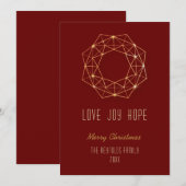 Geometrische Wreath Feestdagenkaart (Voorkant / Achterkant)