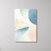 Geometrische zachte tonen - Abstracte pastelwand Canvas Afdruk (Voorkant)