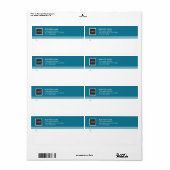 Geometrische Zakelijke Logo Verzendlabels Etiket (Full Sheet)