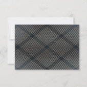 Geometrische zeemacht Gold Gatsby Wedding Enclosur RSVP Kaartje (Achterkant)