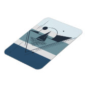 Geometrische Zeilboot Moderne kunst Magneet (Linkerzijde)