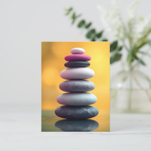 Geometrische Zen Spirituele Balanced Stones Art Briefkaart