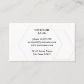 Geometrische zeshoek logo visitekaartsjabloon visitekaartje (Achterkant)