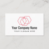 Geometrische zeshoek logo visitekaartsjabloon visitekaartje (Voorkant)