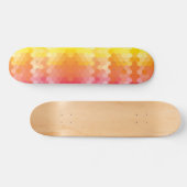 Geometrische zeshoekige vormen roze en geel verloo persoonlijk skateboard (Horizontaal)