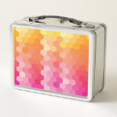 Geometrische zeshoekige vormen Roze geel (Achterkant)