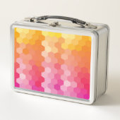 Geometrische zeshoekige vormen Roze geel (Voorkant)