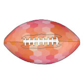 Geometrische zeshoekige vormen Roze geel American Football (Voorkant)