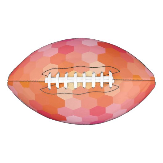 Geometrische zeshoekige vormen Roze geel American Football (Voorkant)