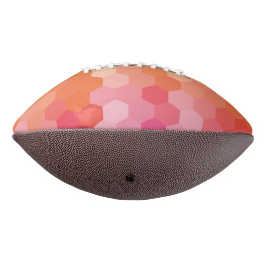 Geometrische zeshoekige vormen Roze geel American Football (Gedraaid 270)