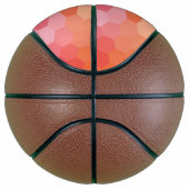 Geometrische zeshoekige vormen Roze geel Basketbal (Rechts)