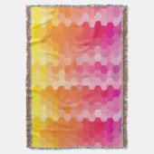 Geometrische zeshoekige vormen Roze geel Deken (Voorkant Verticaal)