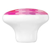 Geometrische zeshoekige vormen Roze geel Keramische Knop (Zijkant)