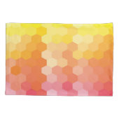 Geometrische zeshoekige vormen Roze geel Kussensloop (Achterkant)