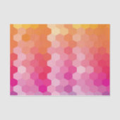 Geometrische zeshoekige vormen Roze geel Tissuepapier (Voorkant)