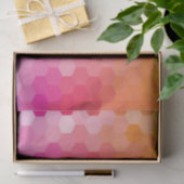 Geometrische zeshoekige vormen Roze geel Tissuepapier (Geschenk)