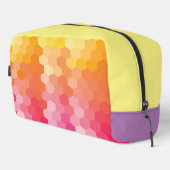 Geometrische zeshoekige vormen Roze geel Toilettasje (Rechterhoek)