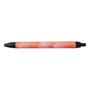 Geometrische zeshoekige vormen Roze geel Zwarte Inkt Pen