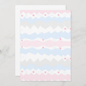 Geometrische zigzag Baby Deegwas esthetisch blanco Kaart (Voorkant / Achterkant)