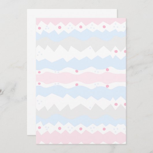 Geometrische zigzag Baby Deegwas esthetisch blanco Kaart (Voorkant / Achterkant)